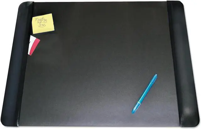 Alt view image 11 of 17 - Artistic Executive Desk Pad with Leather-Like Side Panels 24 x 19 Black 413841