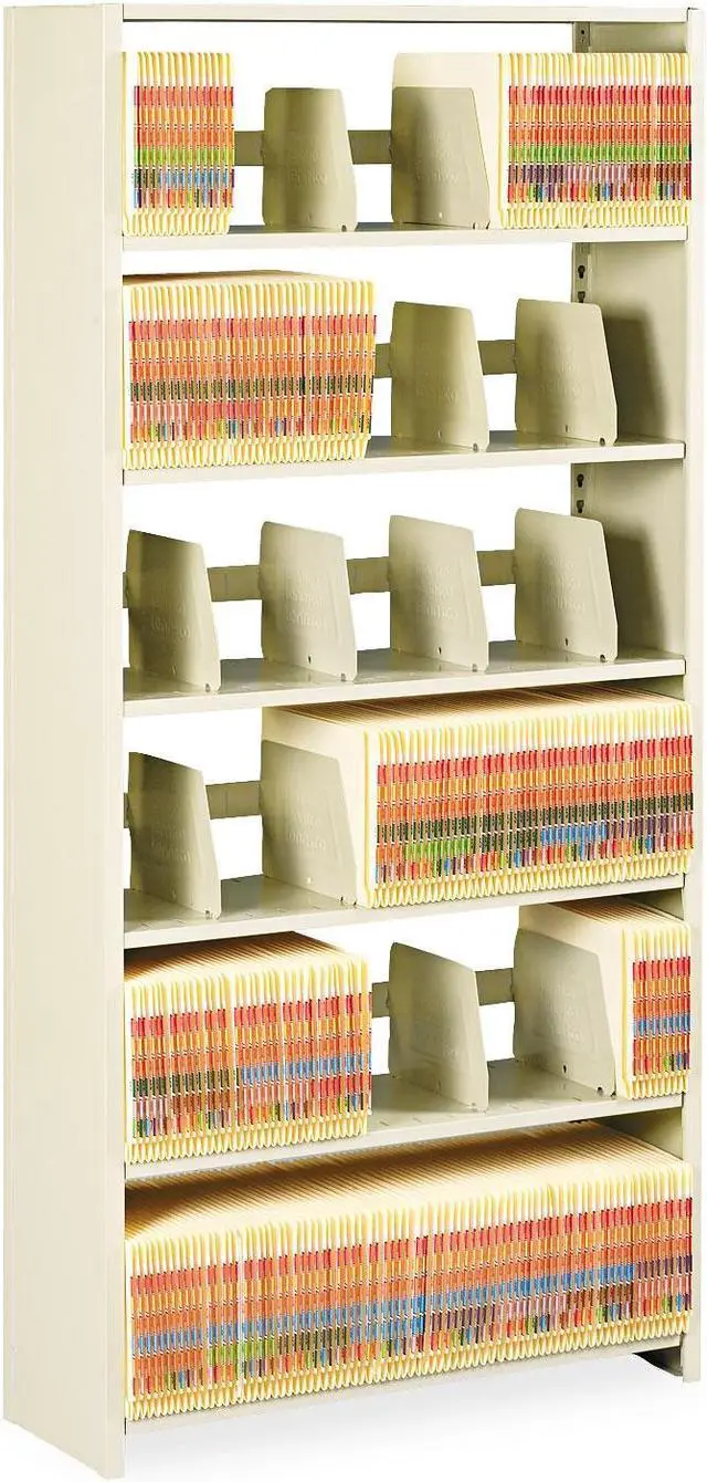 Alt view image 7 of 8 - Tennsco 1276PCSD Snap-Together Open Shelving Steel 6-Shelf Closed Starter Set 36 x 12 x 76 Sand