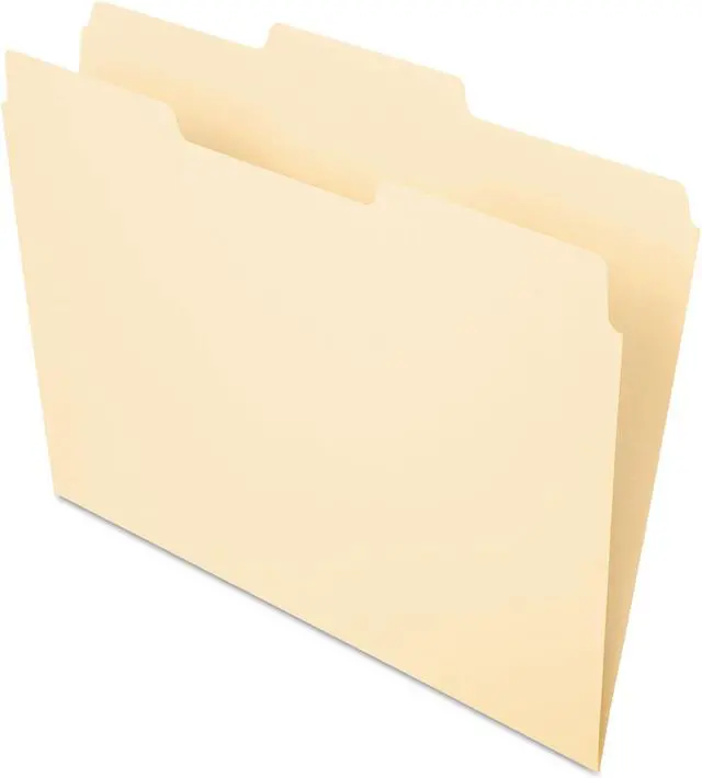 Alt view image 5 of 8 - Pendaflex Essentials File Folders 1/3 Cut Second Position Top Tab Letter Manila 100/Box 752132