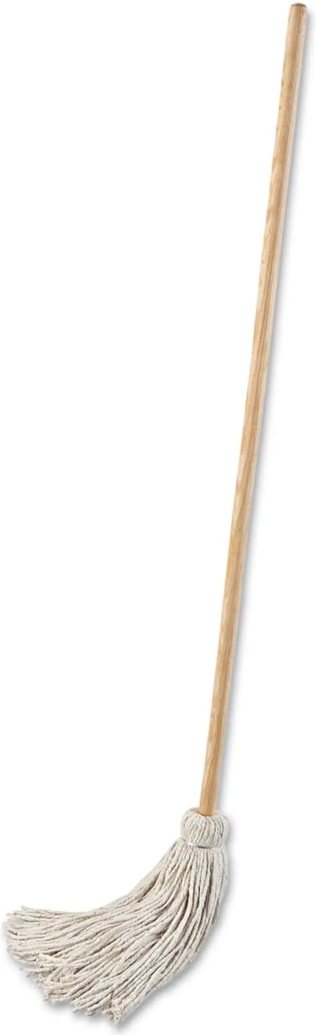Alt view image 5 of 7 - Boardwalk Deck Mop; 54" Wooden Handle 24oz Cotton Fiber Head 6/Pack 124C