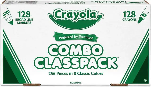 Alt view image 9 of 14 - Crayola 52-3349 Crayons And Markers Combo Classpack, Eight Colors, 256/Set
