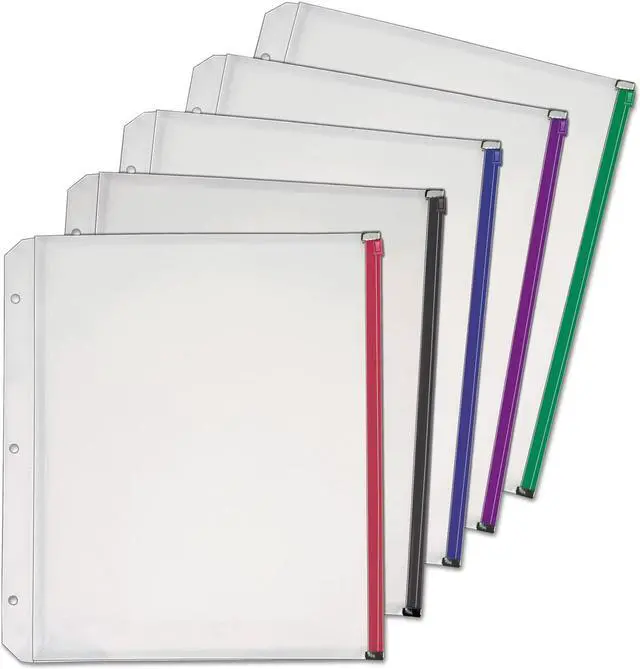 Alt view image 13 of 14 - Cardinal Expanding Zipper Binder Pocket 11 x 8 1/2 Assorted Colors 5/Pack 14650