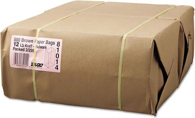 Main image of Grocery Paper Bags 12# Size Extra-Heavy-Duty 60# Basis Weight 7" x 4.38" x 13.75" Kraft 500/Bundle 130312500PKBL