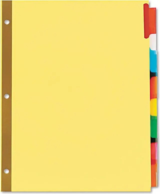 Alt view image 5 of 6 - Universal Extended Indexes Assorted Color Eight-Tab Letter Buff Six Sets per Box (AZRUNV21876)