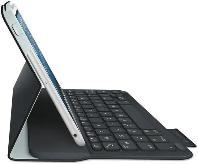 Alt view image 14 of 14 - Logitech 920-005893 Logitech Ultrathin Keyboard Folio (PU Leather) for iPad mini Carbon Black