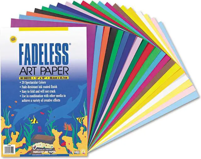 Alt view image 2 of 7 - Pacon Fadeless Sheets 12"x18" 60 Sh/PK 20 Assorted Colors 57504