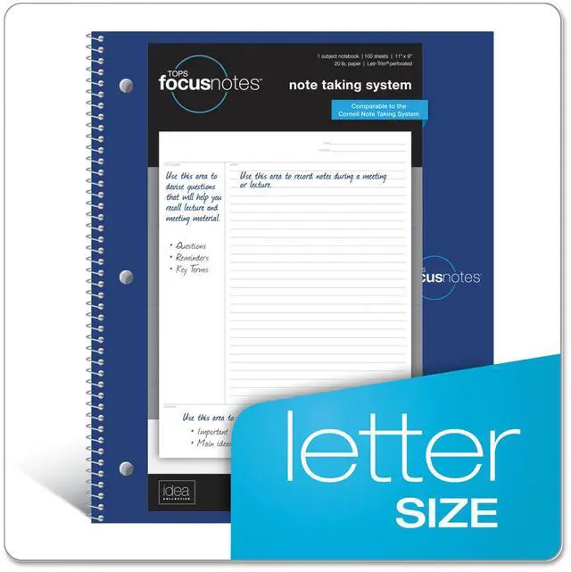 Alt view image 6 of 16 - Tops Note-Taking System Notebk Wire 20 lb 11"x9" 100Shts WE 90223