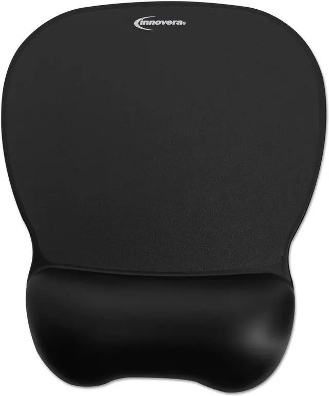 Alt view image 4 of 13 - Innovera IVR51450 Black Gel Mouse Pad with Wrist Rest