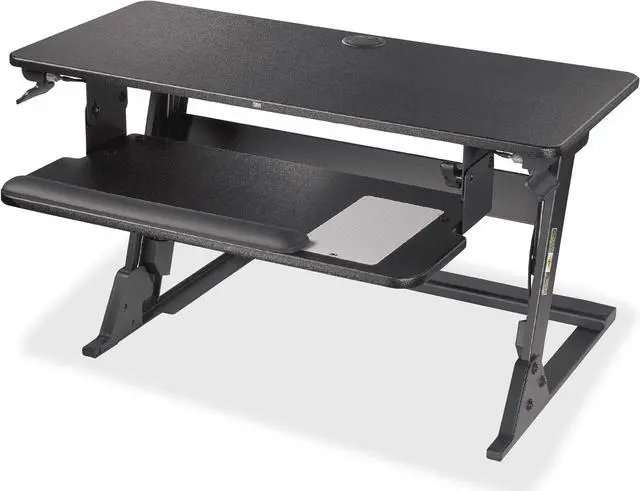 Alt view image 9 of 20 - 3M SD60B Standing Desk, Converts Desktop To Sit-Stand Workstation, 35.4" x 23.2" x 6.2"
