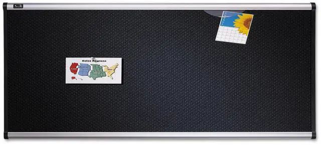 Alt view image 17 of 20 - Quartet Embossed Bulletin Board Hi-Density Foam 48 x 36 Black Aluminum Frame