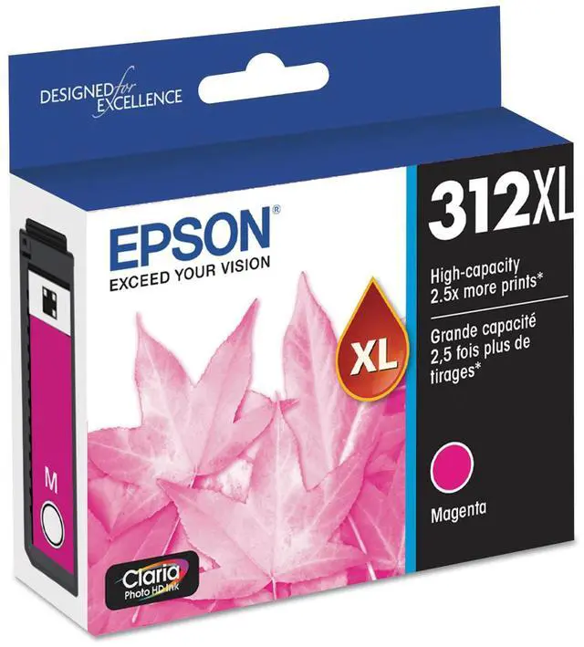 Alt view image 4 of 9 - Epson T312XL Claria High Capacity Ink Cartridge for Inkjet Printer, Magenta