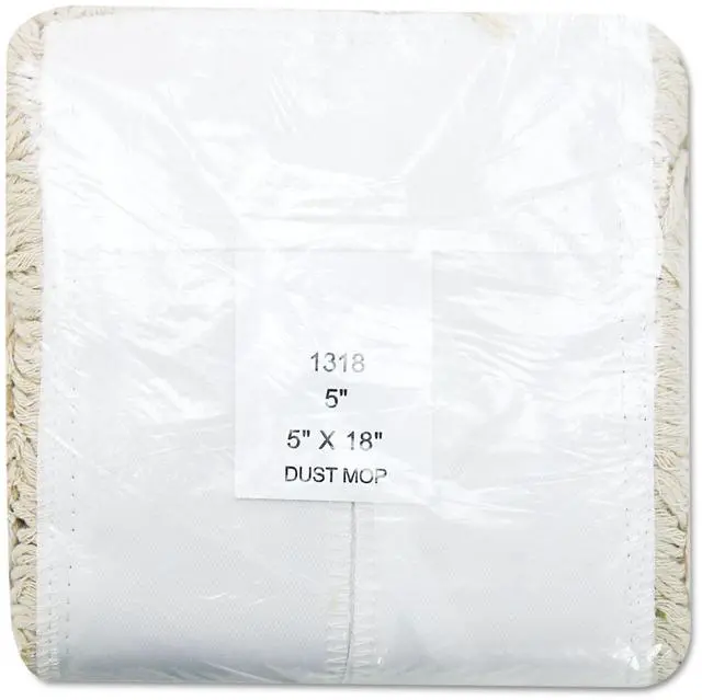 Alt view image 14 of 18 - Boardwalk Industrial Dust Mop Head Hygrade Cotton 18w x 5d White 1318