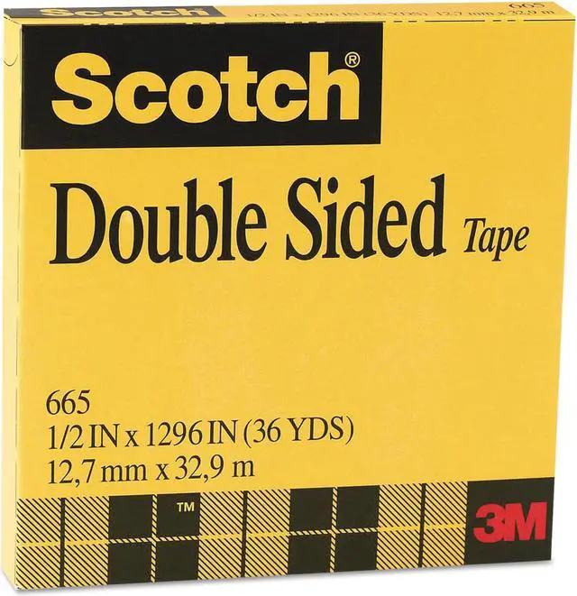 Alt view image 11 of 12 - Scotch Double-Sided Tape, 3" Core, 0.5" X 36 Yds, Clear 665121296