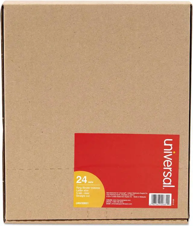 Alt view image 8 of 10 - UNIVERSAL Economical Insertable Index Clear Tabs 5-Tab Letter Buff 24 Sets/Box