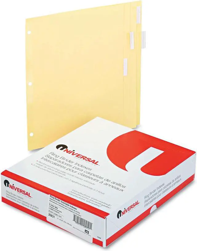 Alt view image 7 of 10 - UNIVERSAL Economical Insertable Index Clear Tabs 5-Tab Letter Buff 24 Sets/Box