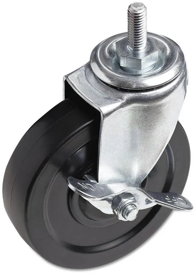 Alt view image 5 of 17 - Optional Casters For Wire Shelving, 125 lbs./Caster, Black, 4/Set