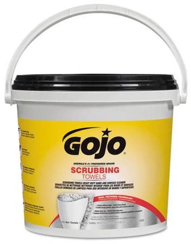 Main image of Scrubbing Towels, 170 Count Bucket, Dual Textured, Wet GOJO 6398-02