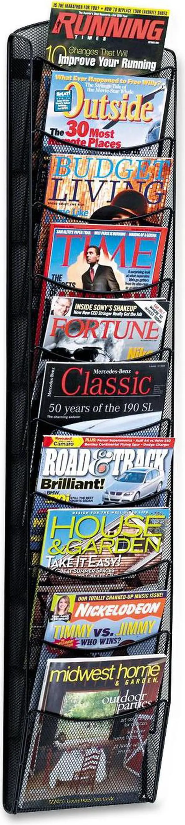 Alt view image 14 of 16 - Safco Rack,Magazine 10 Pkt,Bk 5579BL