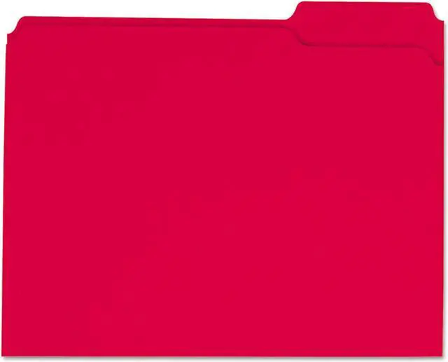 Alt view image 3 of 7 - UNIVERSAL Colored File Folders 1/3 Cut Assorted Two-Ply Top Tab Letter Red 100