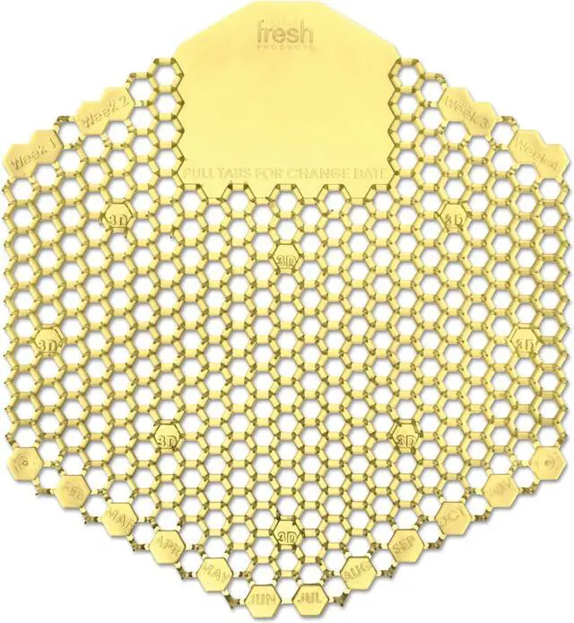 Alt view image 5 of 5 - Fresh Products WDS10CTF Wave Urinal Screen, Citrus, 10/Box