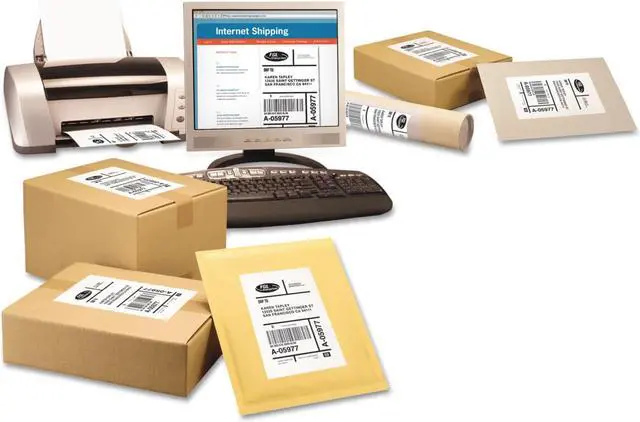 Alt view image 9 of 10 - Avery Shipping Labels w/TrueBlock Technology Laser/Inkjet 5.5 x 8.5 White 1000