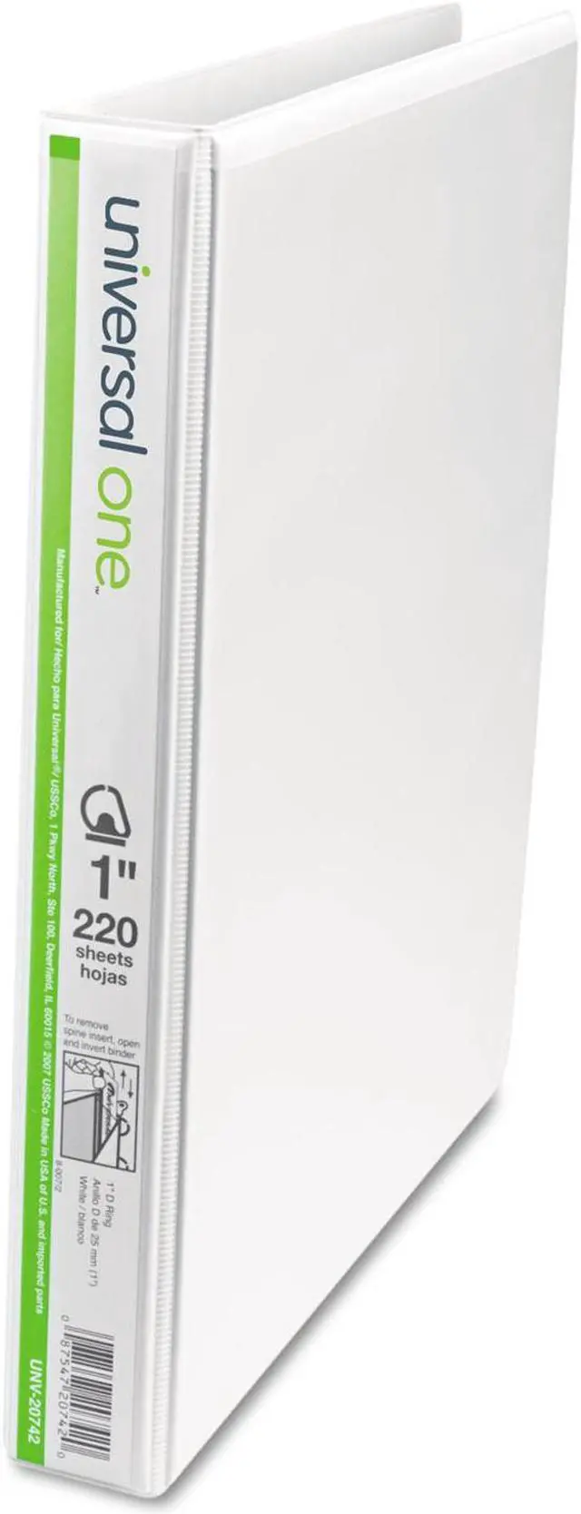 Alt view image 13 of 18 - UNIVERSAL Slant-Ring Economy View Binder 1" Capacity White 4 per Pack 20742PK