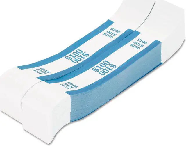Alt view image 2 of 11 - Coin-Tainer Currency Straps Blue $100 in Dollar Bills 1000 Bands/Pack 400100