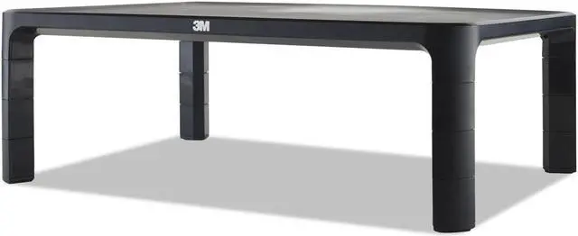 Alt view image 19 of 20 - 3M MS85B Adjustable Monitor Stand for Monitors and Laptops, Height Adjusts from 1.7 in to 5.5 in, Black