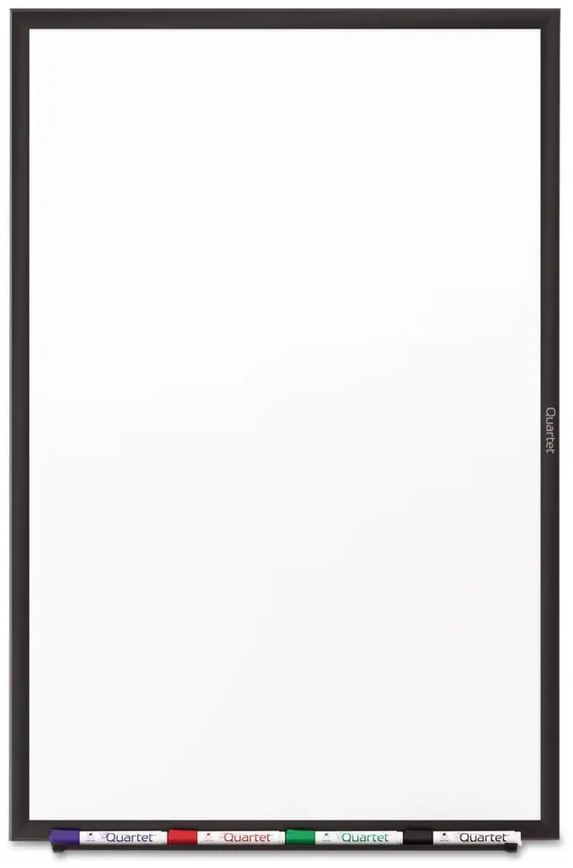 Alt view image 16 of 17 - Quartet S534B Prestige 2 DuraMax Porcelain Magnetic Whiteboards, Mahogany Finish Frame, 4' x 3'
