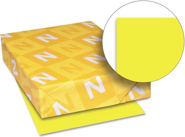 Alt view image 3 of 12 - Neenah Paper Astrobrights Colored Paper 24lb 8-1/2 x 11 Lift-Off Lemon 500 Sheets/Ream 21011