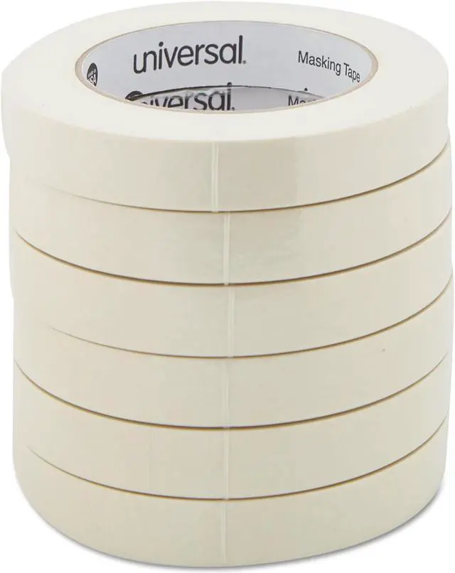 Alt view image 7 of 9 - Universal General Purpose Masking Tape 18mm x 54.8m 3" Core 6/Pack 51334