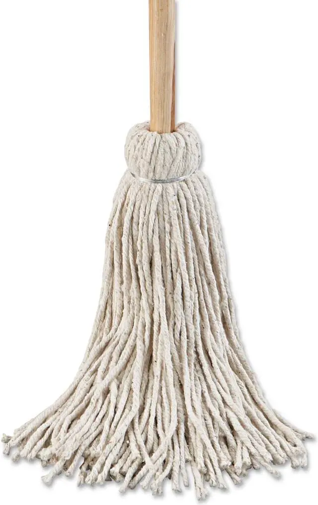 Alt view image 4 of 7 - Boardwalk Deck Mop; 54" Wooden Handle 24oz Cotton Fiber Head 6/Pack 124C