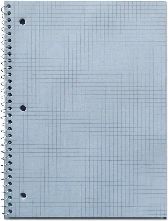 Main image of Universal Wirebound Notebook Quadrille Rule 8" x 10.5" 1 Subject Black 66630