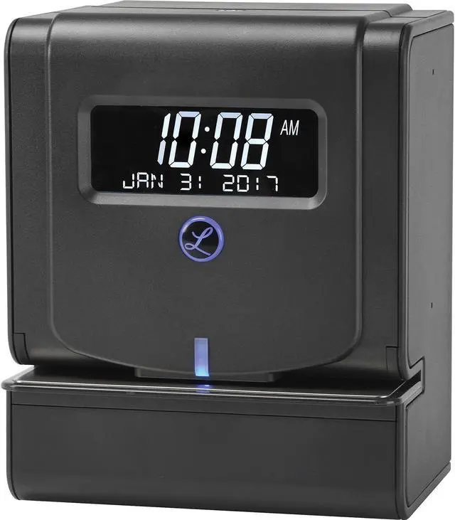 Alt view image 2 of 4 - Lathem Time Clock Thermal Print 6"Wx8"Lx9-3/4"H Black 2100HD