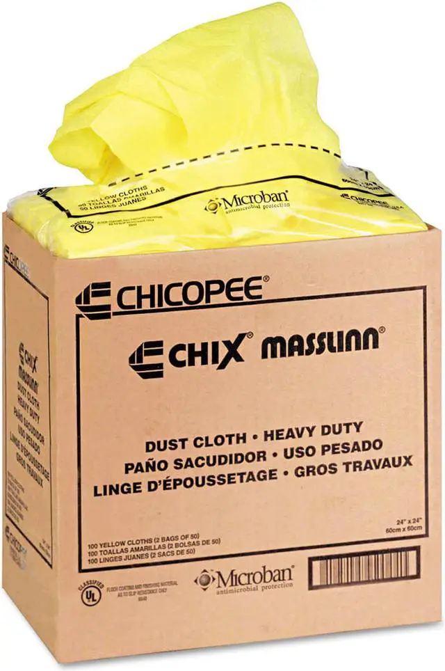 Alt view image 2 of 4 - Chix Masslinn Dust Cloths 24 x 24 Yellow 50/Bag 2 Bags/Carton 0911