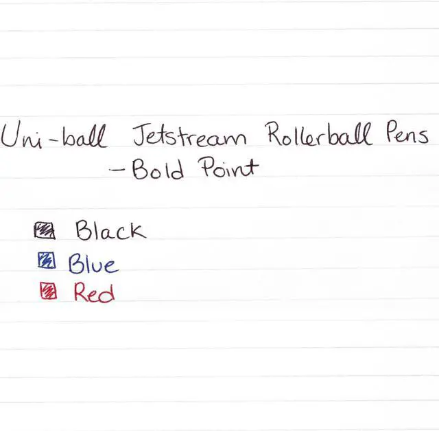 Alt view image 3 of 6 - uni-ball Jetstream Stick Ballpoint Pen Bold 1mm Blue Ink Black Barrel 33922