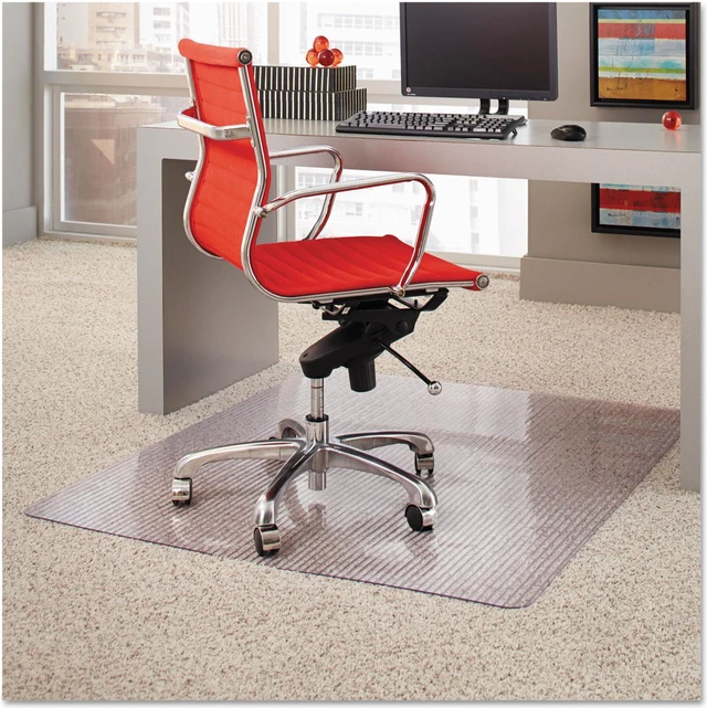 Alt view image 6 of 7 - ES Robbins Dimensions Chair Mat for Carpet 36 x 48 Clear 162008