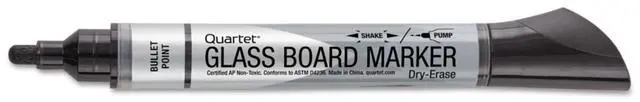 Alt view image 18 of 20 - Premium Glass Board Dry Erase Marker, Bullet Tip, Black, Dozen 79553