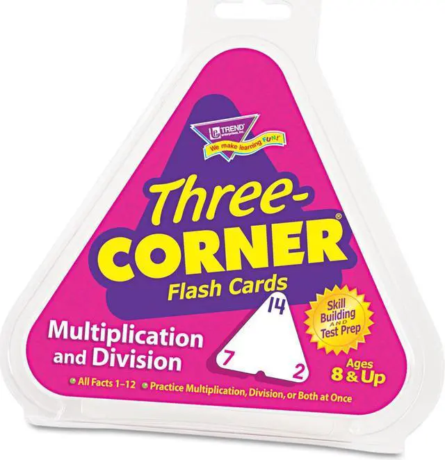 Alt view image 15 of 19 - TREND Multiplication/Division Three-Corner Flash Cards, 8 & Up, 48/Pack