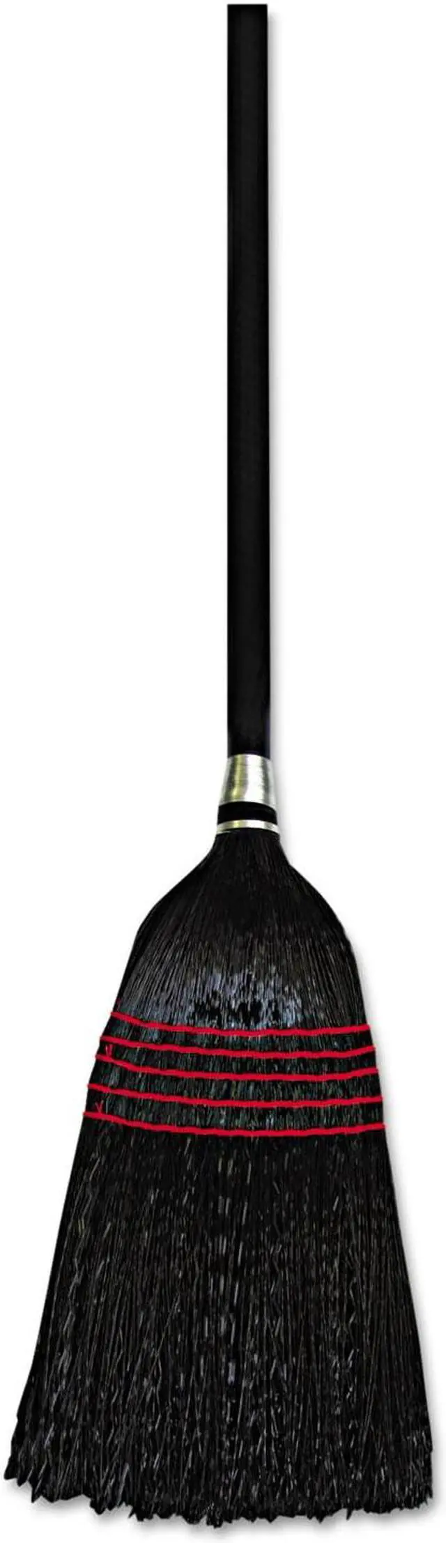 Alt view image 6 of 11 - Flag-Tip Push Broom Poly Bristles 42" Handle Natural/Black 12/Carton