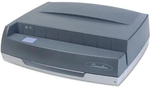 Alt view image 12 of 15 - Swingline 50-Sheet 350MD Electric Three-Hole Punch 9/32" Holes Gray 9800350