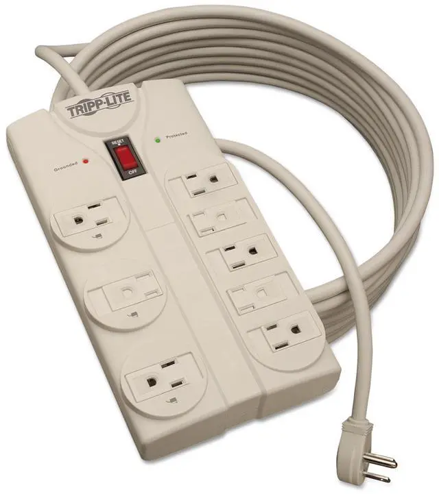 Alt view image 18 of 20 - Tripp Lite TLP825 8 Outlets 1440 Joules 25' Cord Protect It! Surge Suppressor