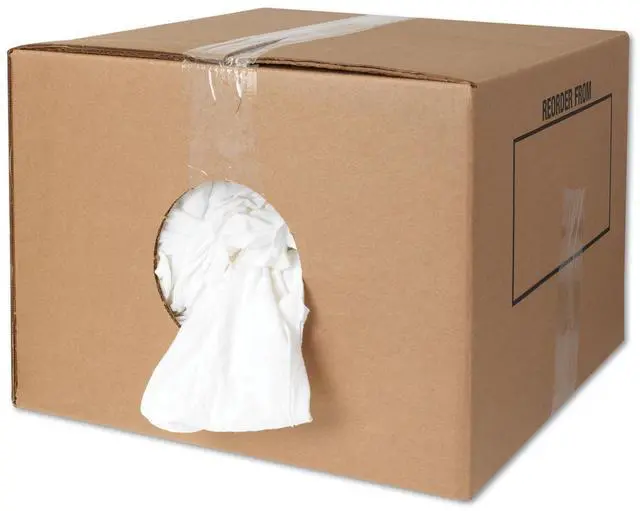 Alt view image 19 of 19 - Hospital Specialty T-Shirt Rags Bleached White 25 Pounds/Bag 45525