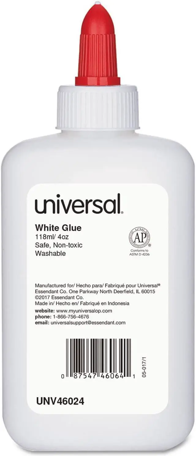 Alt view image 8 of 8 - Universal Washable White Glue 4 oz Dries Clear 46064