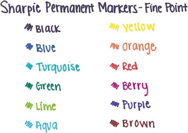 Alt view image 7 of 10 - Sharpie Fine Point Permanent Marker Blue 36/Pack 1920932