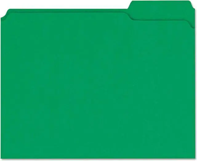 Alt view image 4 of 8 - Colored File Folders, 1/3 Cut Assorted, Two-Ply Top Tab, Letter, Green