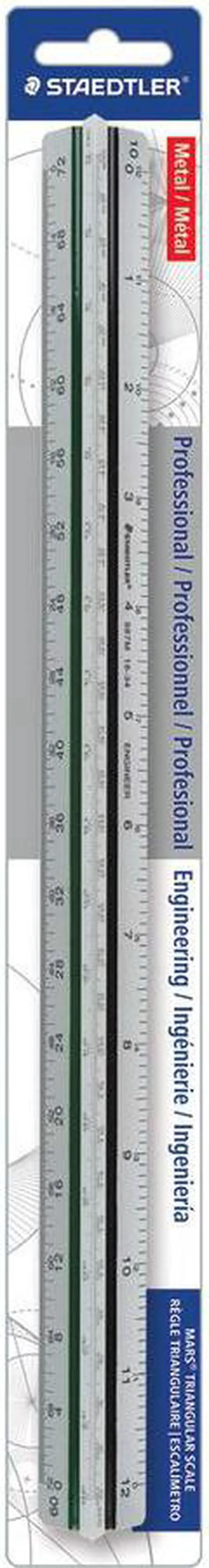 Alt view image 9 of 13 - Staedtler Engineers Pro Triangular Scale Mars ALM 12" Silver 987M1834BK
