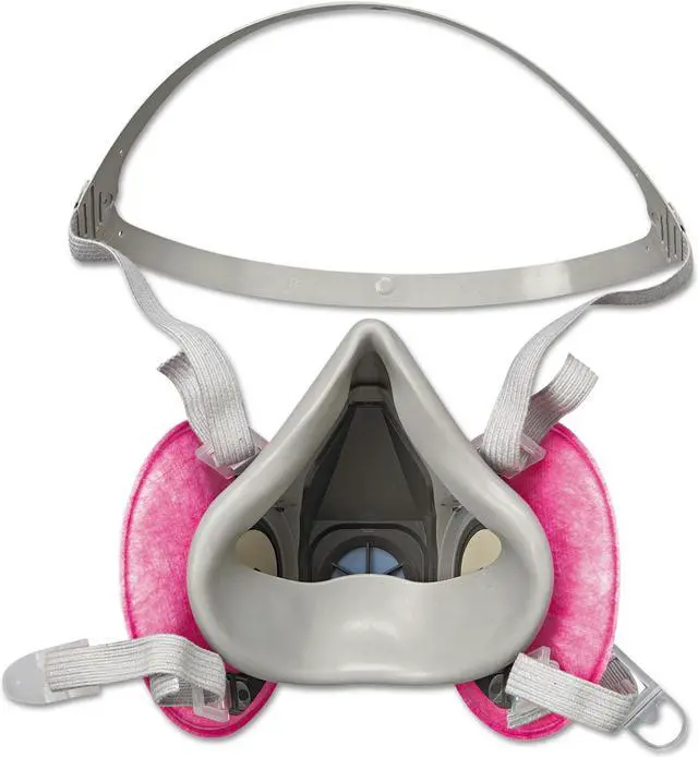 Alt view image 17 of 17 - 3M 07002 Half Facepiece Respirator 6291, Medium w/ Particulate Filters