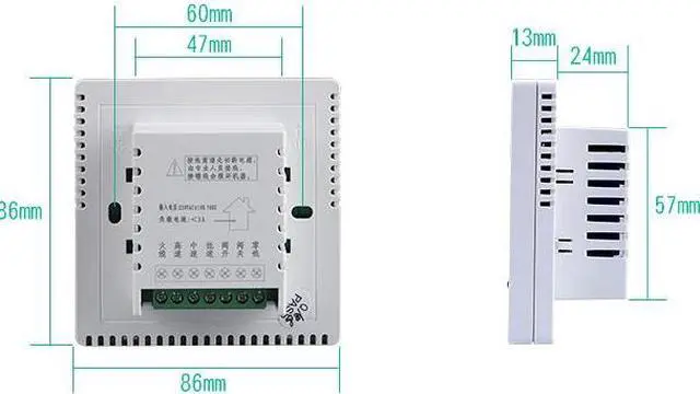 Alt view image 4 of 4 - ELECALL Thermostat Temperature Controller Programmable Air Thermostat Room Thermosta Temperature Controller Panel - EK8803FB
