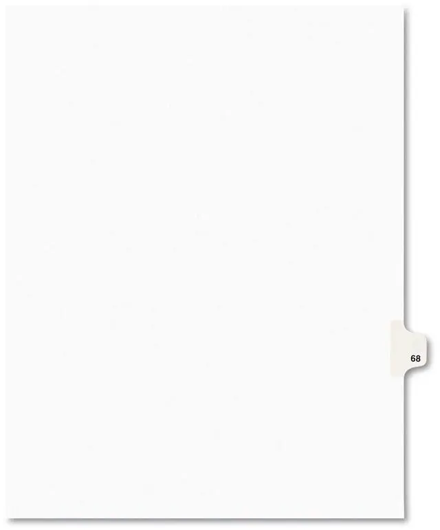 Alt view image 3 of 8 - Avery-Style Legal Exhibit Side Tab Divider Title: 68 Letter White 25/Pack 01068